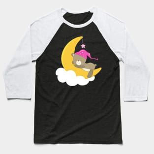 Sleeping Bear, Bear On The Moon, Little Bear Baseball T-Shirt